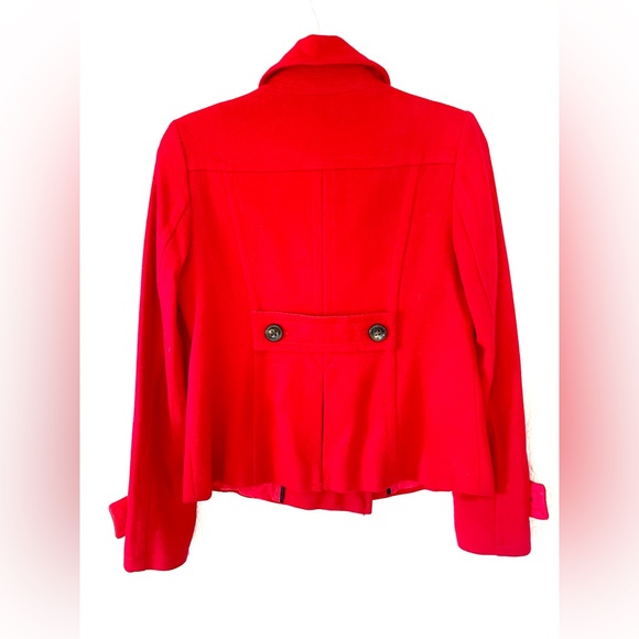 Women's Notched Lapel Double Breasted Pea Coat - Picture 1 of 7